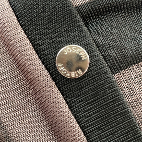 Joseph Ribkoff Brown & Black Striped Dress Size 14 - Picture 7 of 8